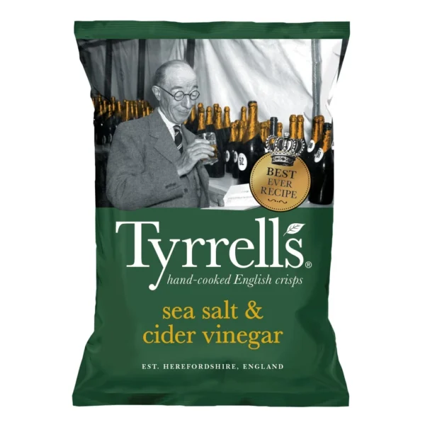 3b106d0f7c86852b7f5a6718d63a8d41.webp Tyrrells Cider Vinegar Sea Salt Potato Chips 150g