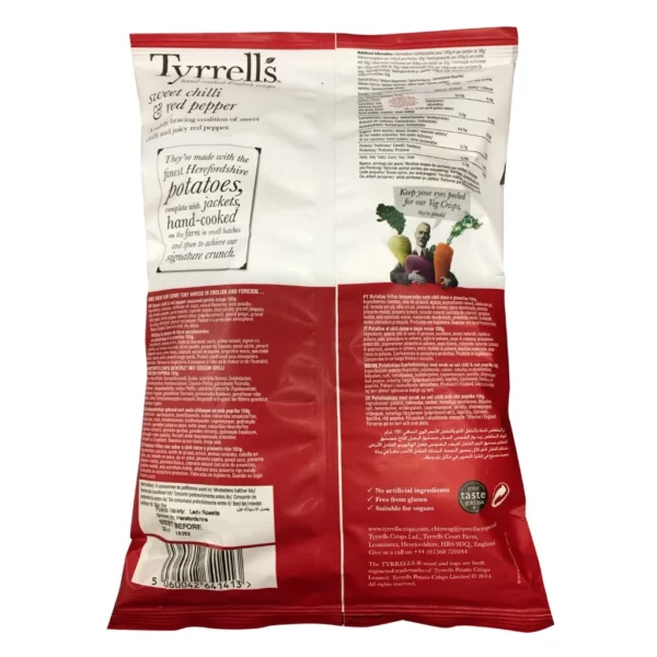 4d6bcbf01e548cc06f73d3439ce7d297.webp Tyrrells Sweet Chilli Red Pepper Potato Chips 150g
