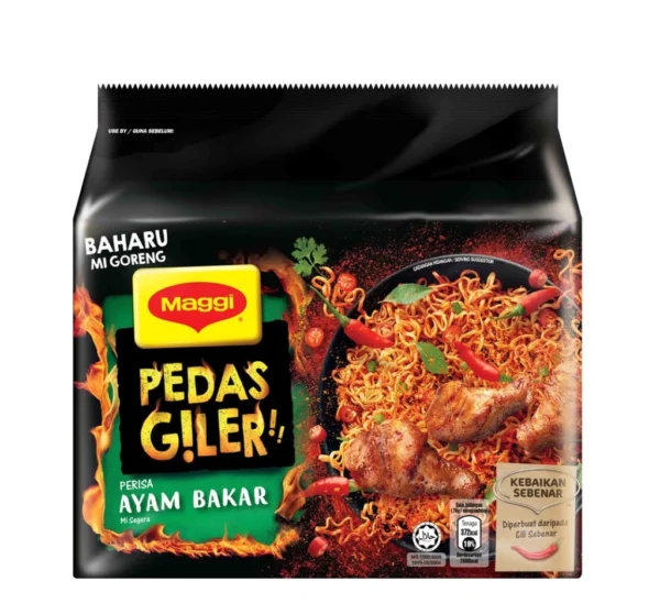 Maggi tant Fried Noodles Pedas Giler Ayam Bakar