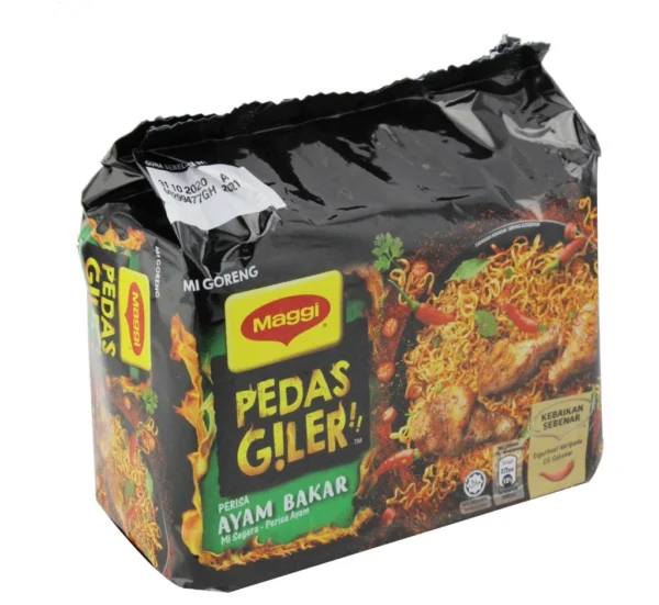 Maggi tant Fried Noodles Pedas Giler Ayam Bakar