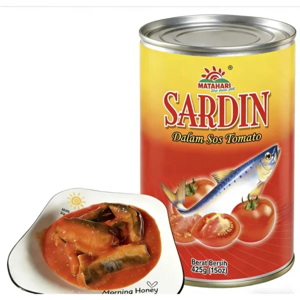 1Carton x 24Tins Matahari Canned Sardines in Tomato Sauce 425g