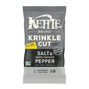Kettle Chips Krinkle Cut Salt   Fresh Ground Pepper  141g